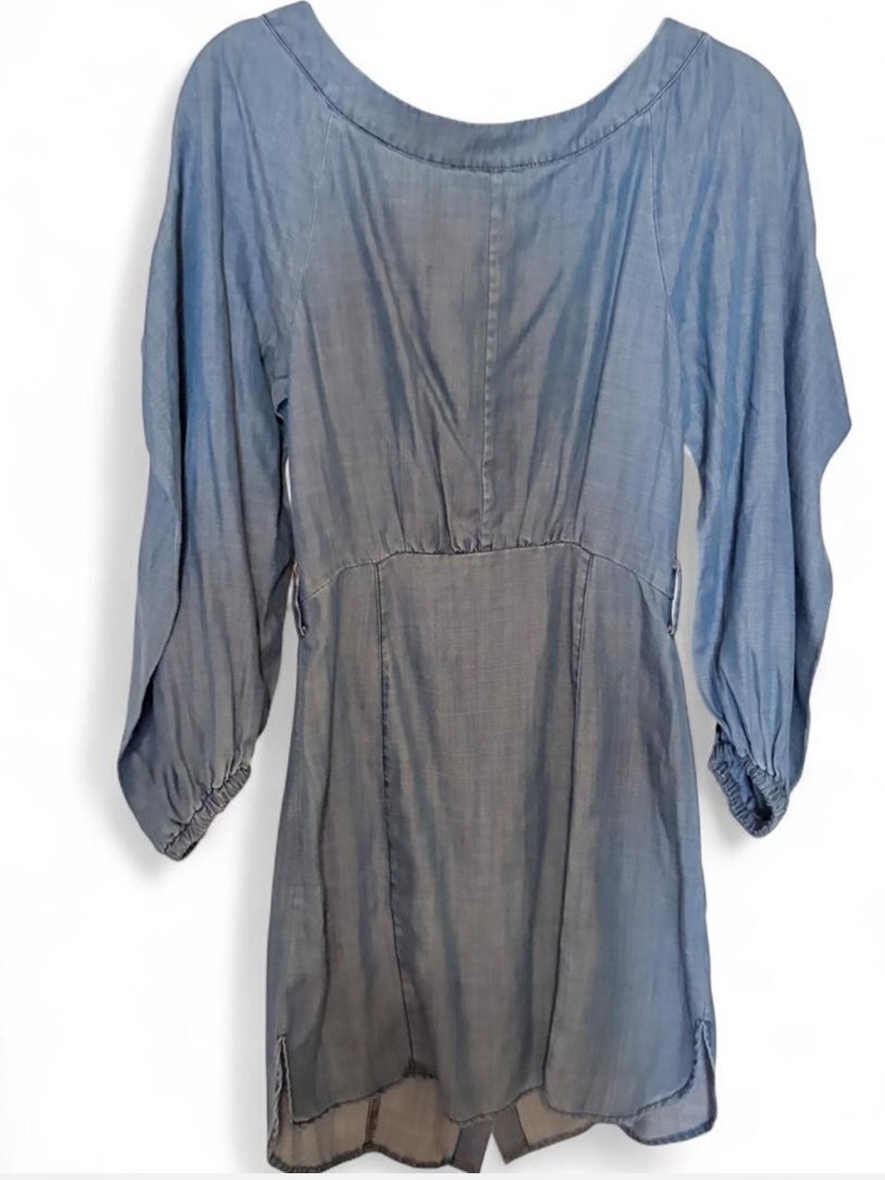 Current Air Light Blue Chambray Dress - Relaxed Boho Style